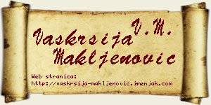 Vaskrsija Makljenović vizit kartica